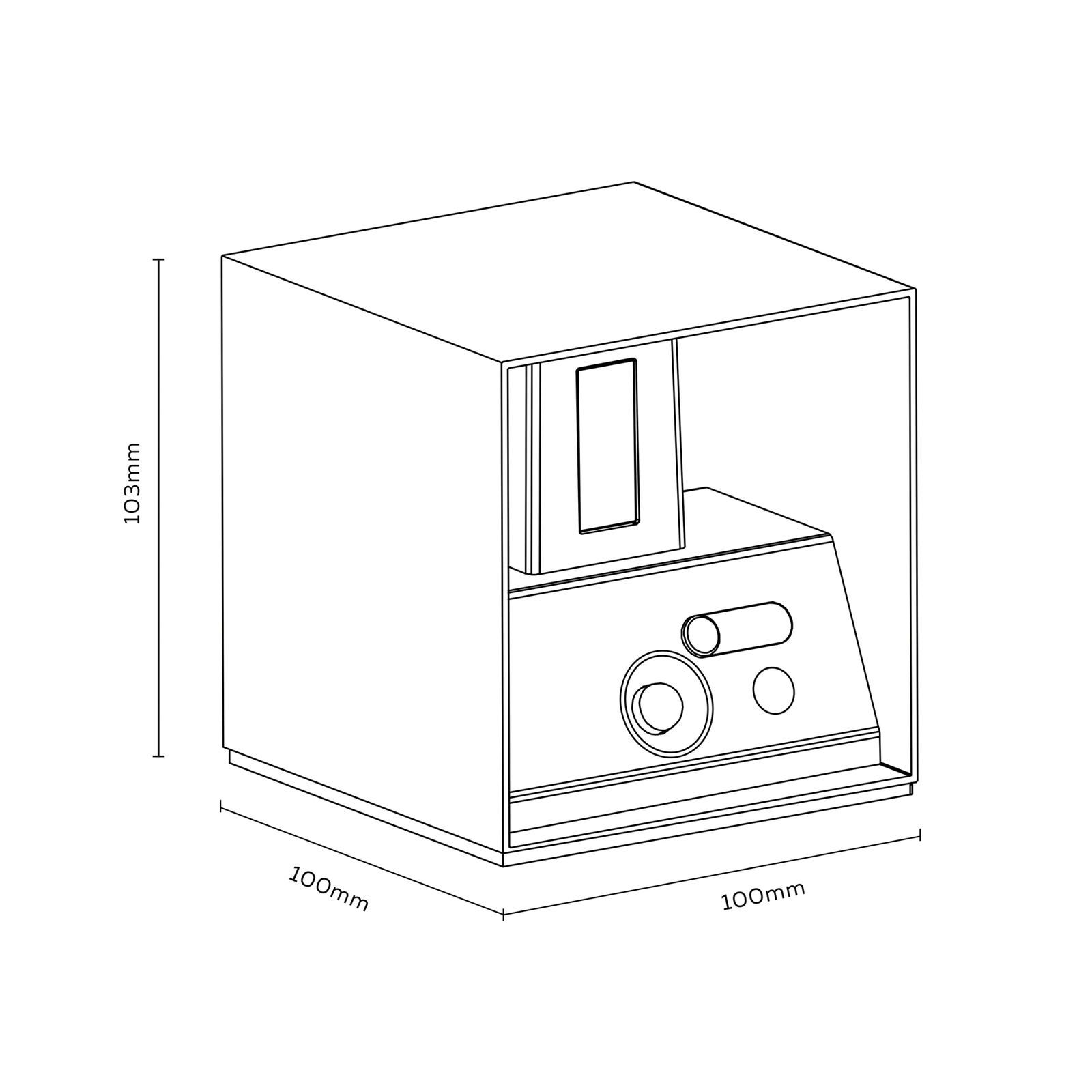 Calex LED sensore ricaricabile per parete esterna, Up/Down, nero