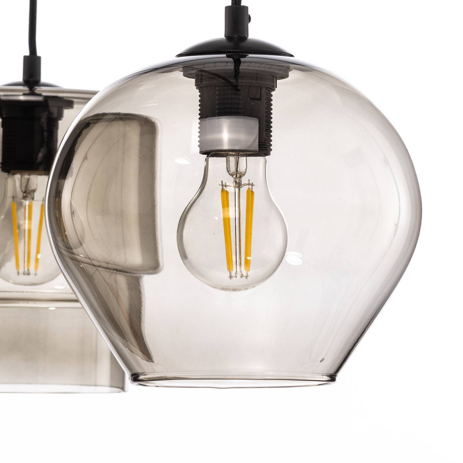 Lampa żyrandol Svala klosze zmienne 3-punktowa liniowa