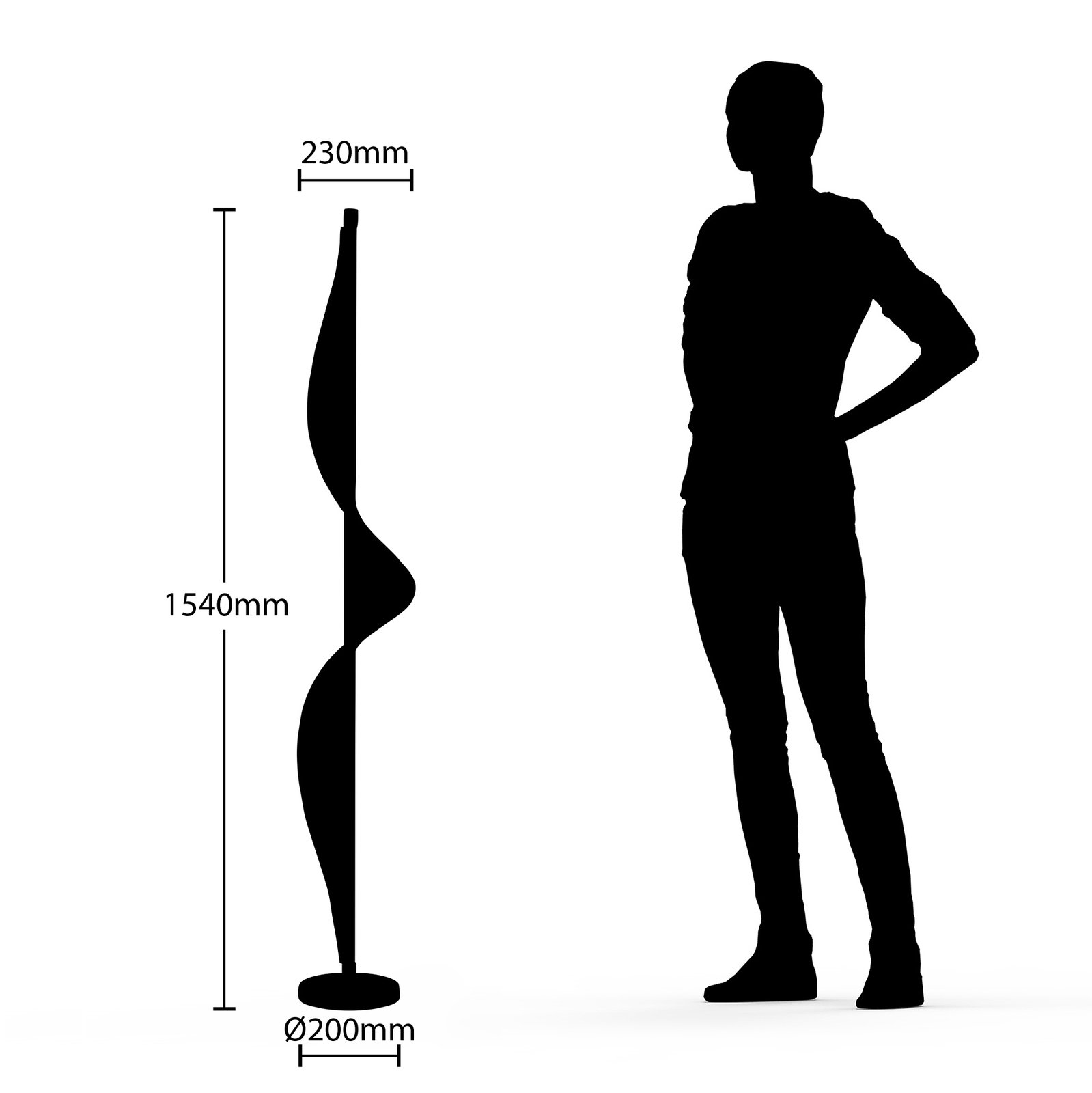Edano Floor Lamp White/Chrome - Lucande
