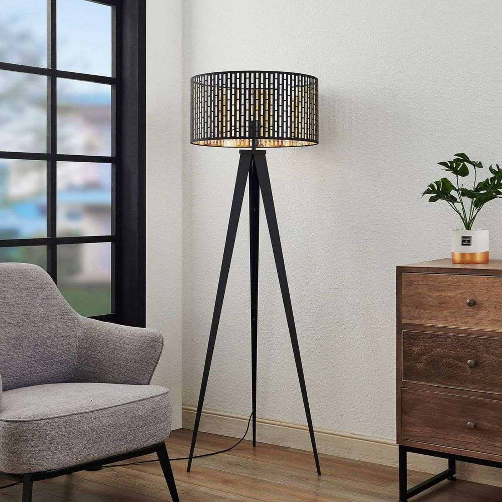 Thoralf Lampadar Black - Lindby