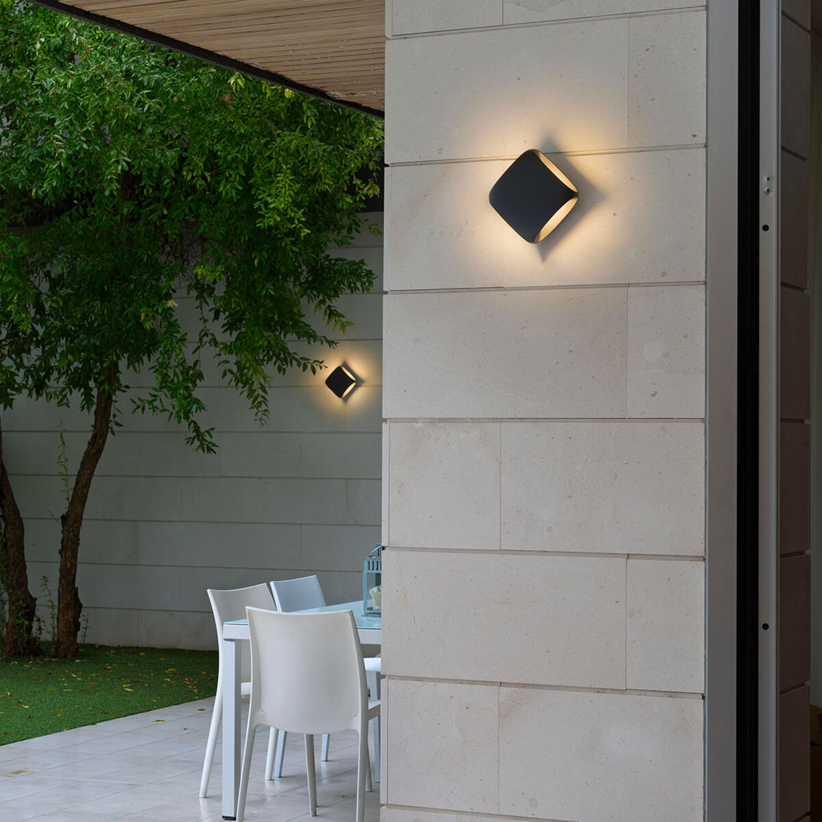 Bu-oh! LED outdoor wall lamp anthracite