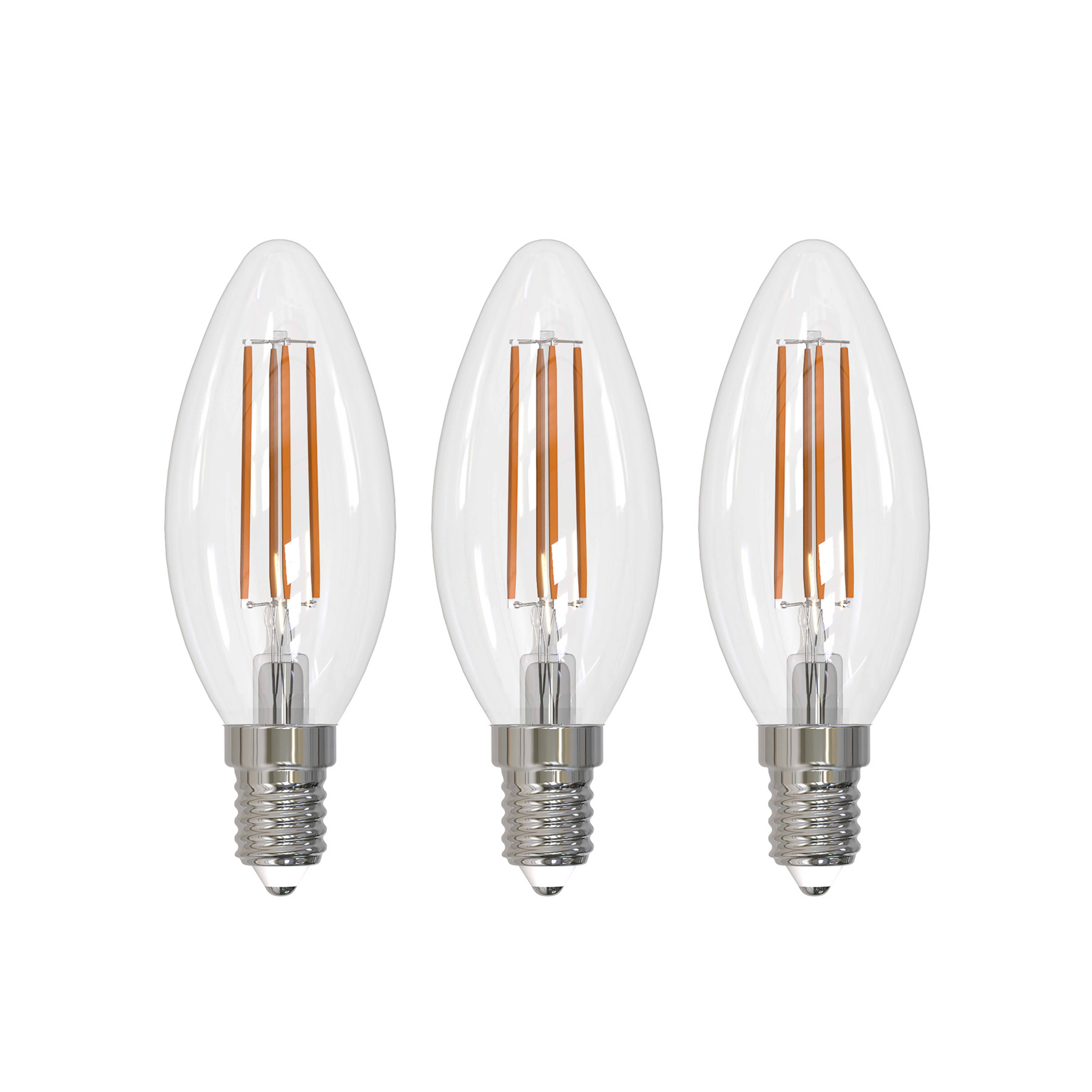 Żarówka filament LED Arcchio E14 świeczka, zestaw 3 sztuk, 2700 K