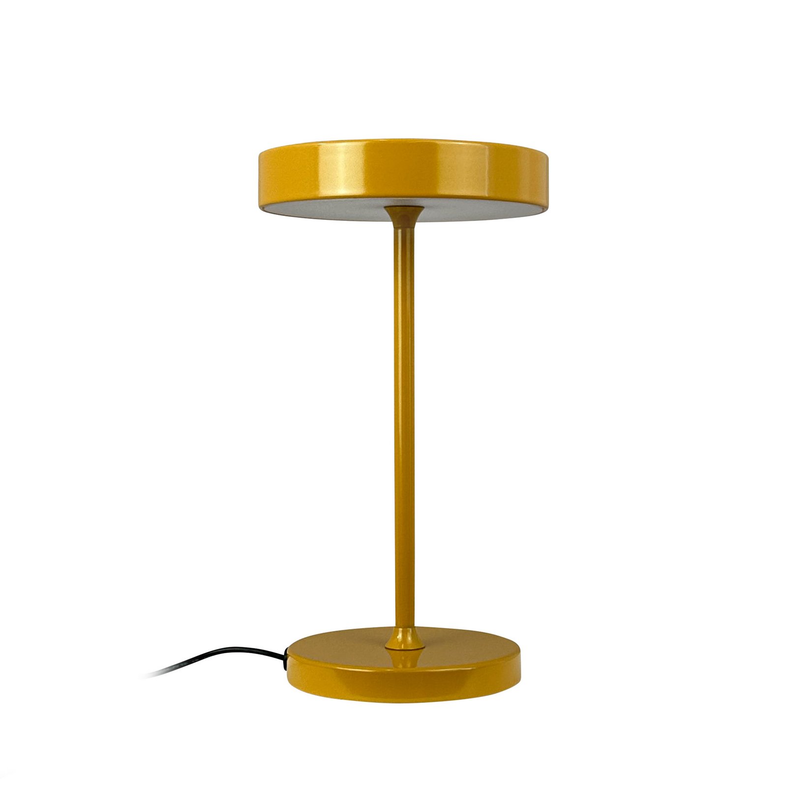 Dyberg Larsen LED stalo lempa „Starlight“, geltona, aukštis 26 cm