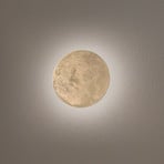 LED wall light Ring M, Ø 25 cm, plywood, gold-coloured