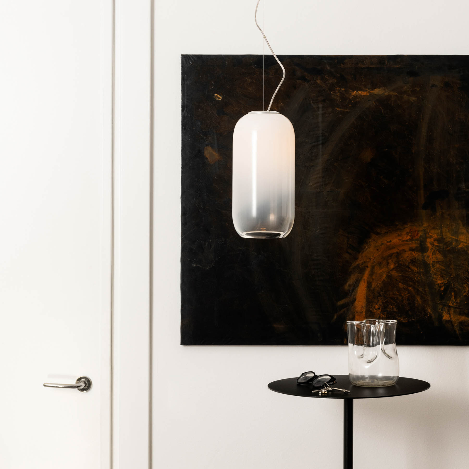 Artemide Gople hanging lamp, white/white