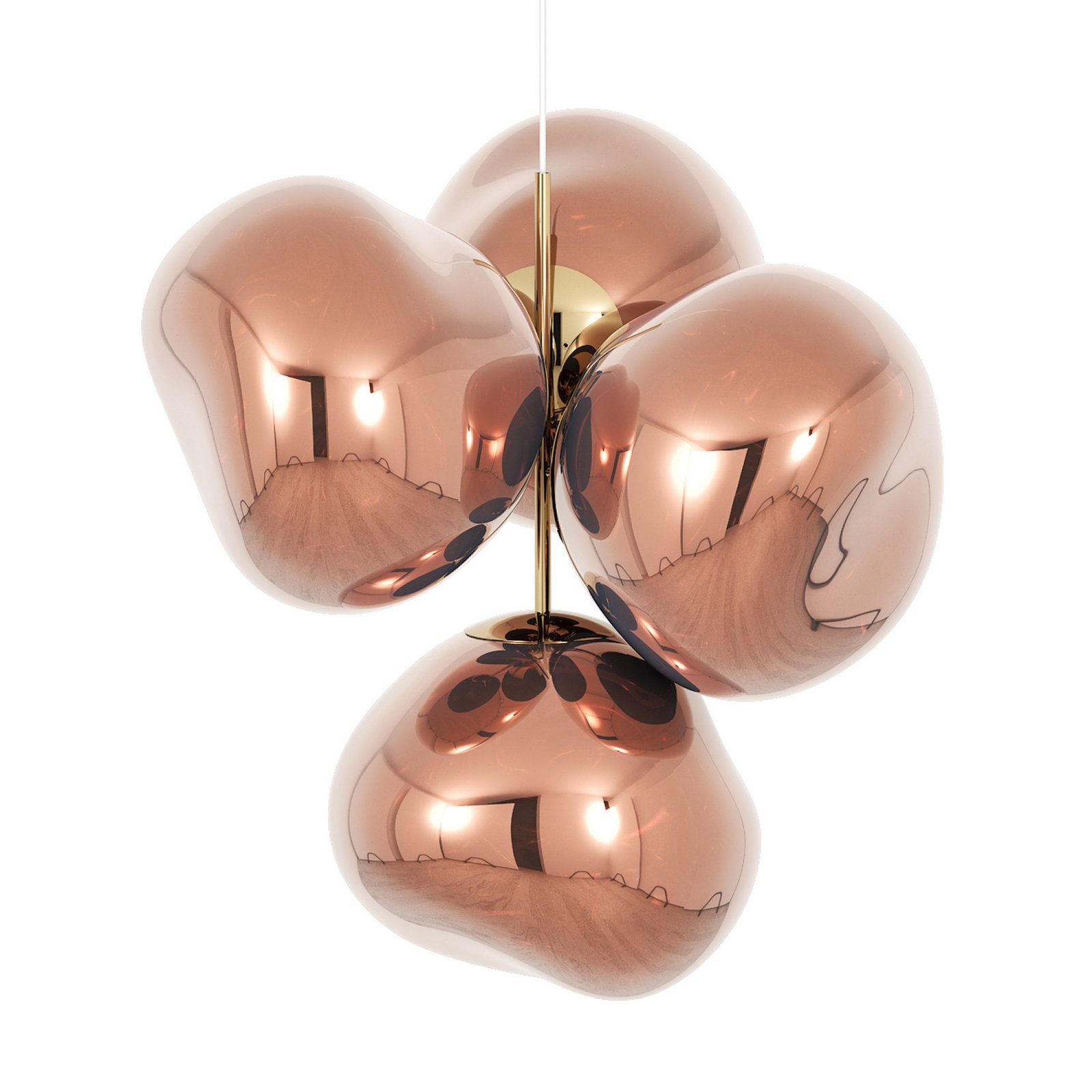 Tom Dixon LED chandelier Melt Chandelier, copper-coloured
