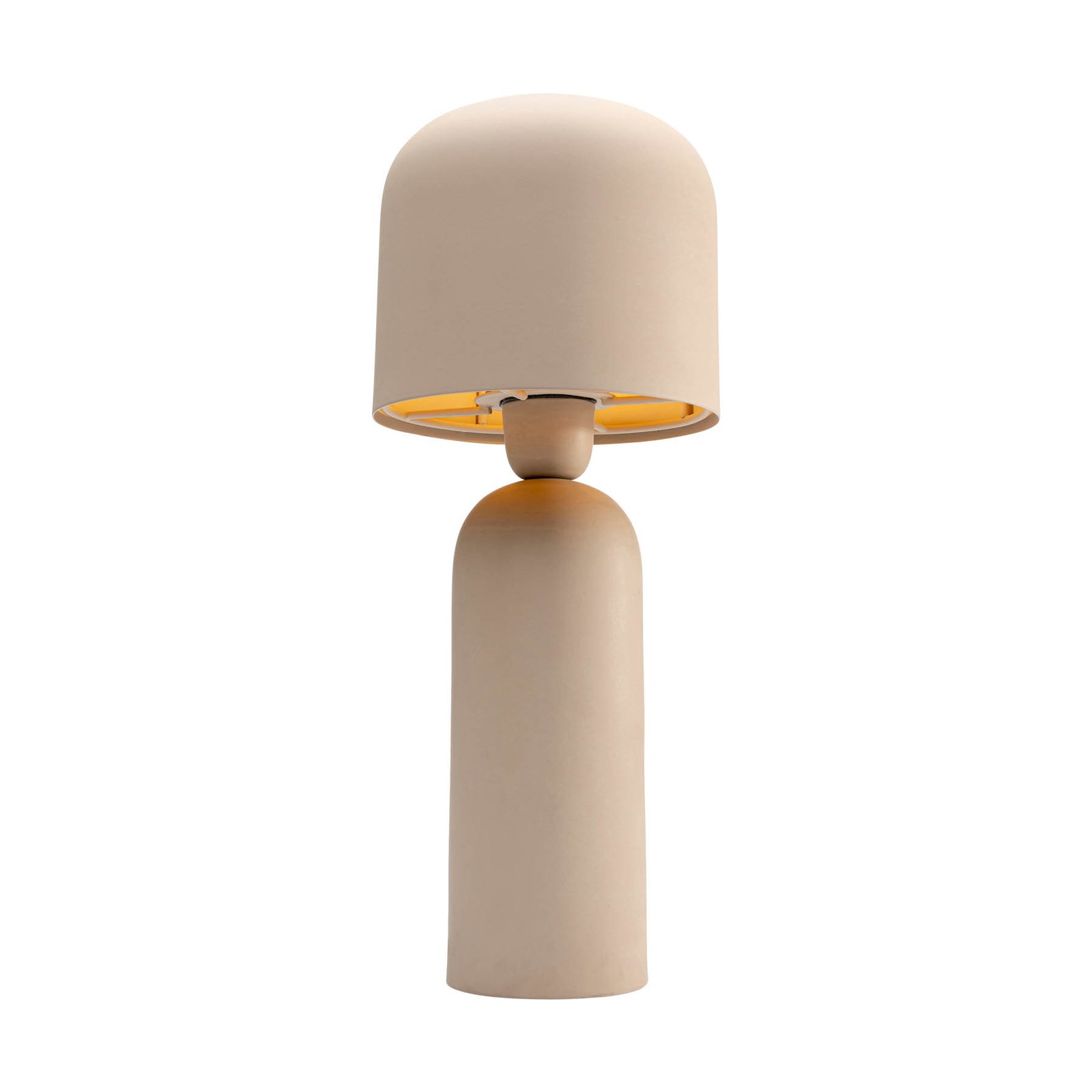 KARE Maya bordlampe, beige, stål, højde 39 cm