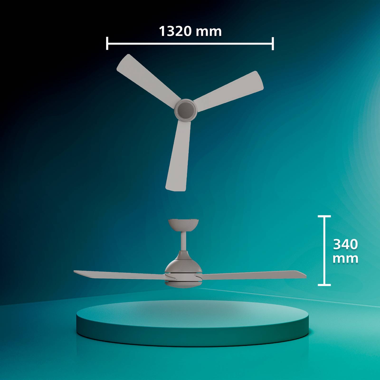 Philips LED-takvifte Civx, hvit/brun, DC, stillegående