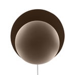 Lampa ścienna ORBIT, brązowa, Ø 30 cm, wtyczka - Globen Lighting