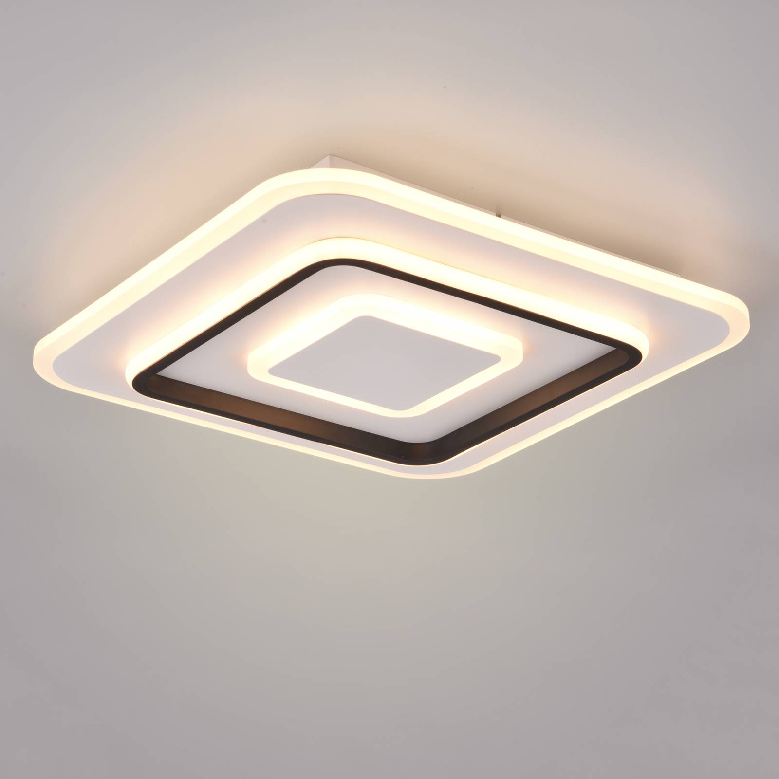 LED-loftslampe Jora kantet 39,5 x 39,5 cm