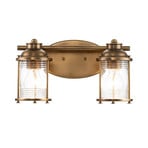 Ashland Bay bathroom wall light, 2-bulb