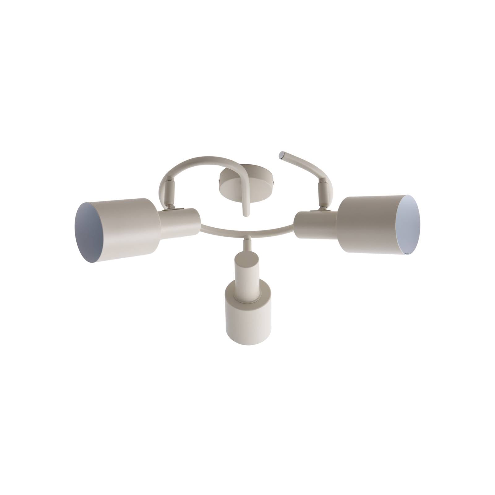 Lindby Deckenstrahler Ovelia, beige, 3-flg., Metall, E27