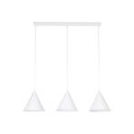 Hanglamp CONO, 3-lamps, Linear, lengte 75 cm, wit