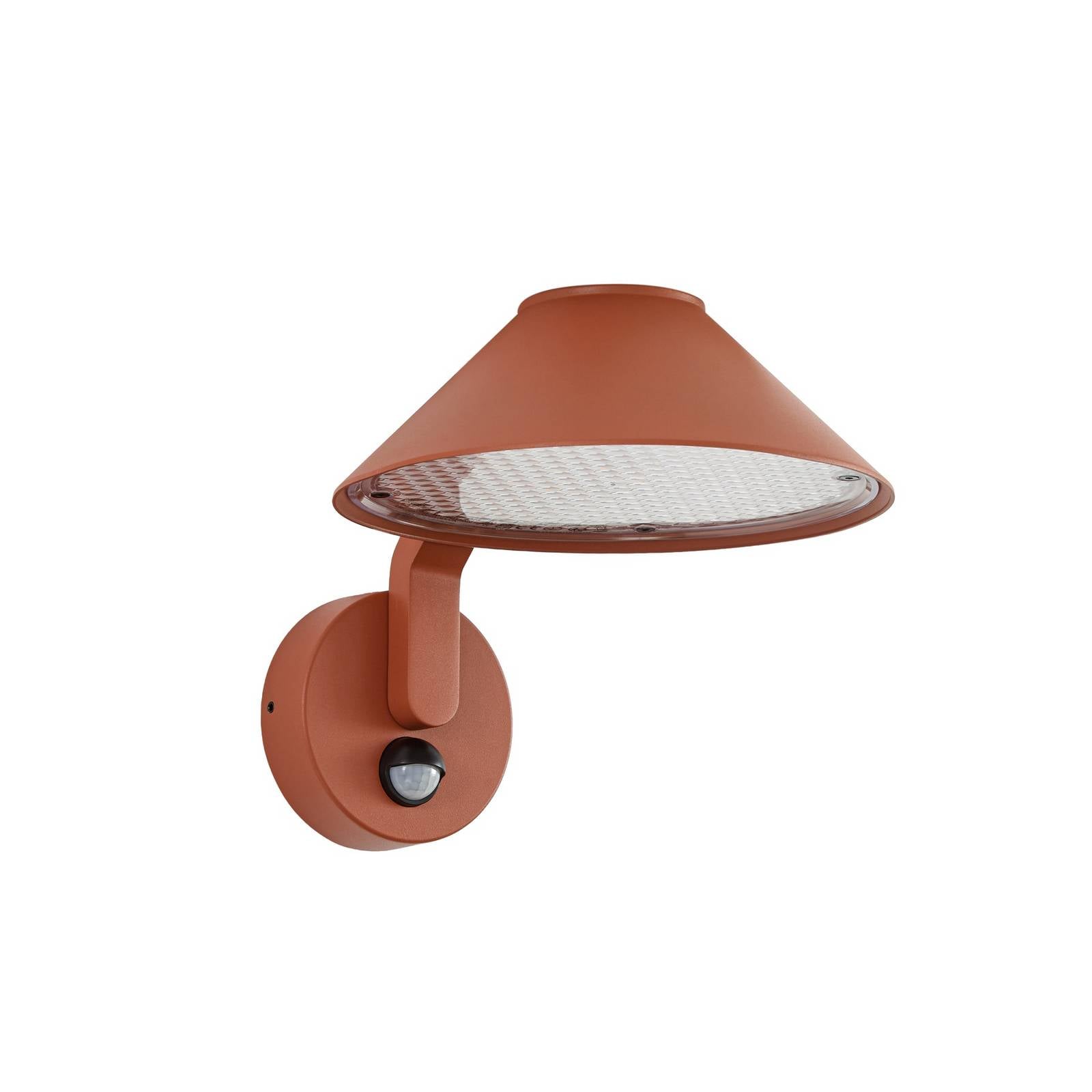 Lindby LED-Außenwandlampe Capelo, tonfarben, Ø 20 cm, Sensor