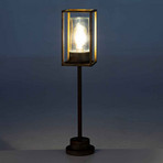 Cubic³ 3370 path light antique brass/clear