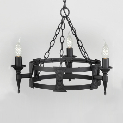 Trearmad taklampa SAXON, svart