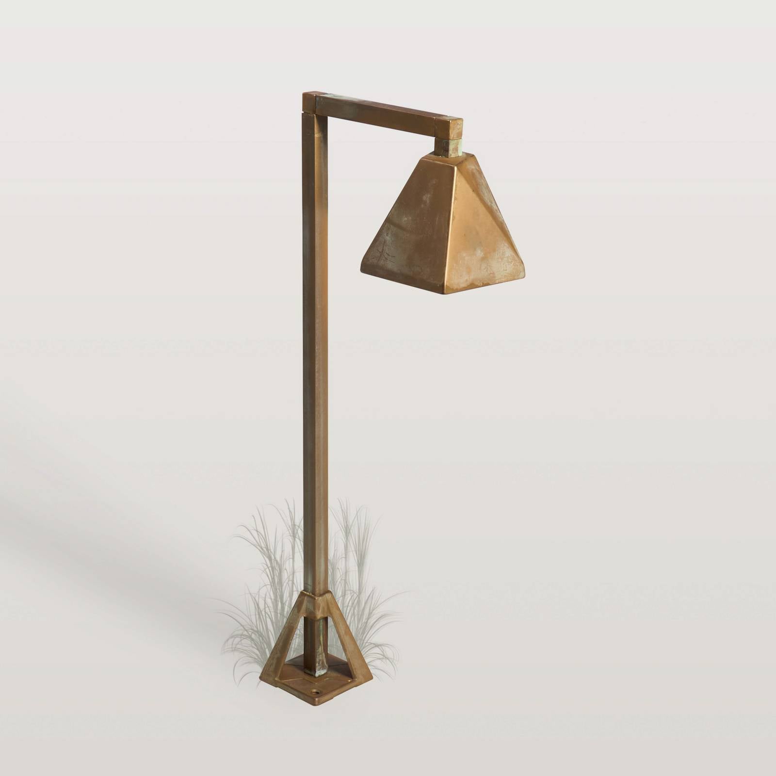 Słupek oświetleniowy LED Silva Edge, 50 x 19 cm, mosiądz postarzany