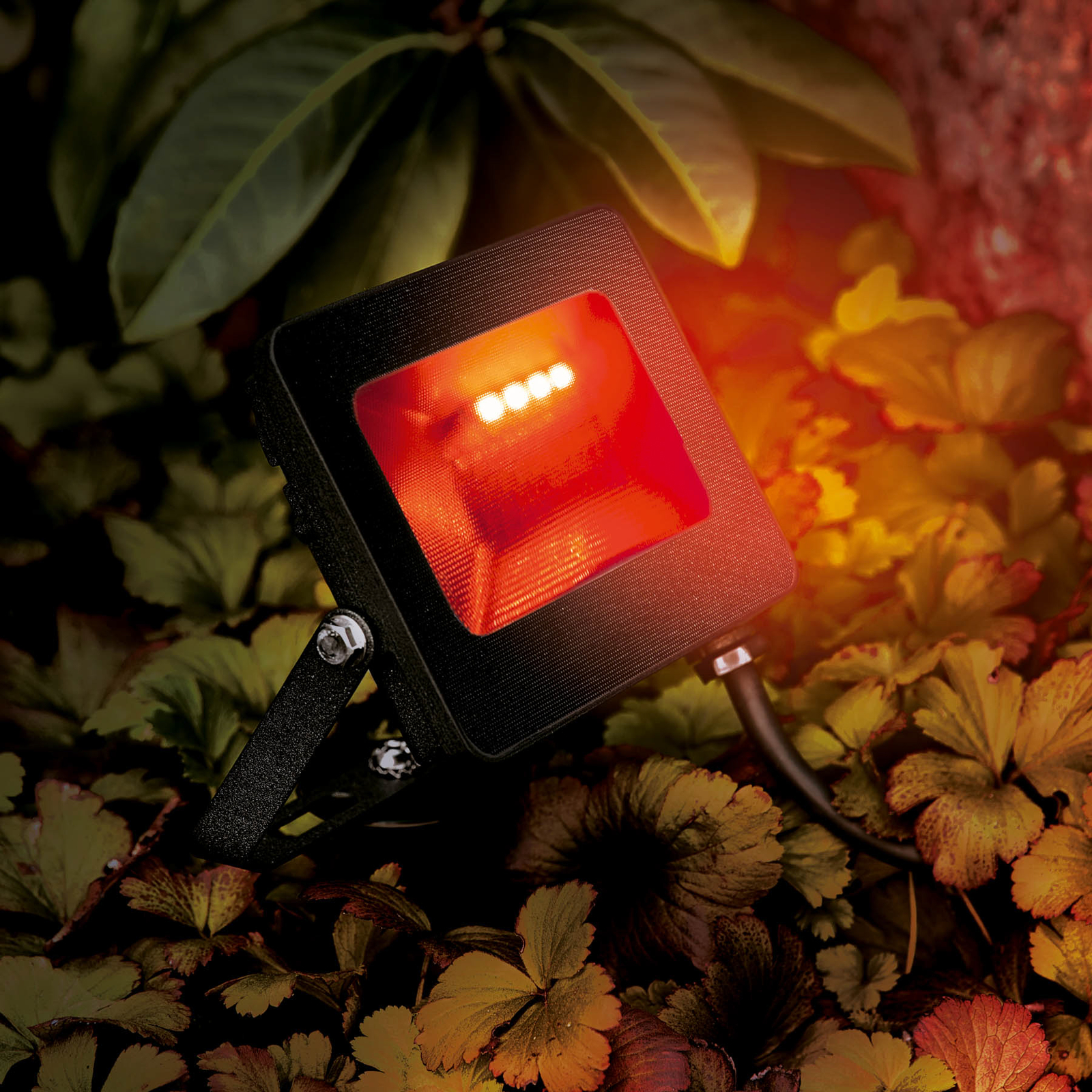 LED utomhusstrålkastare Kingston med jordspett, RGBW