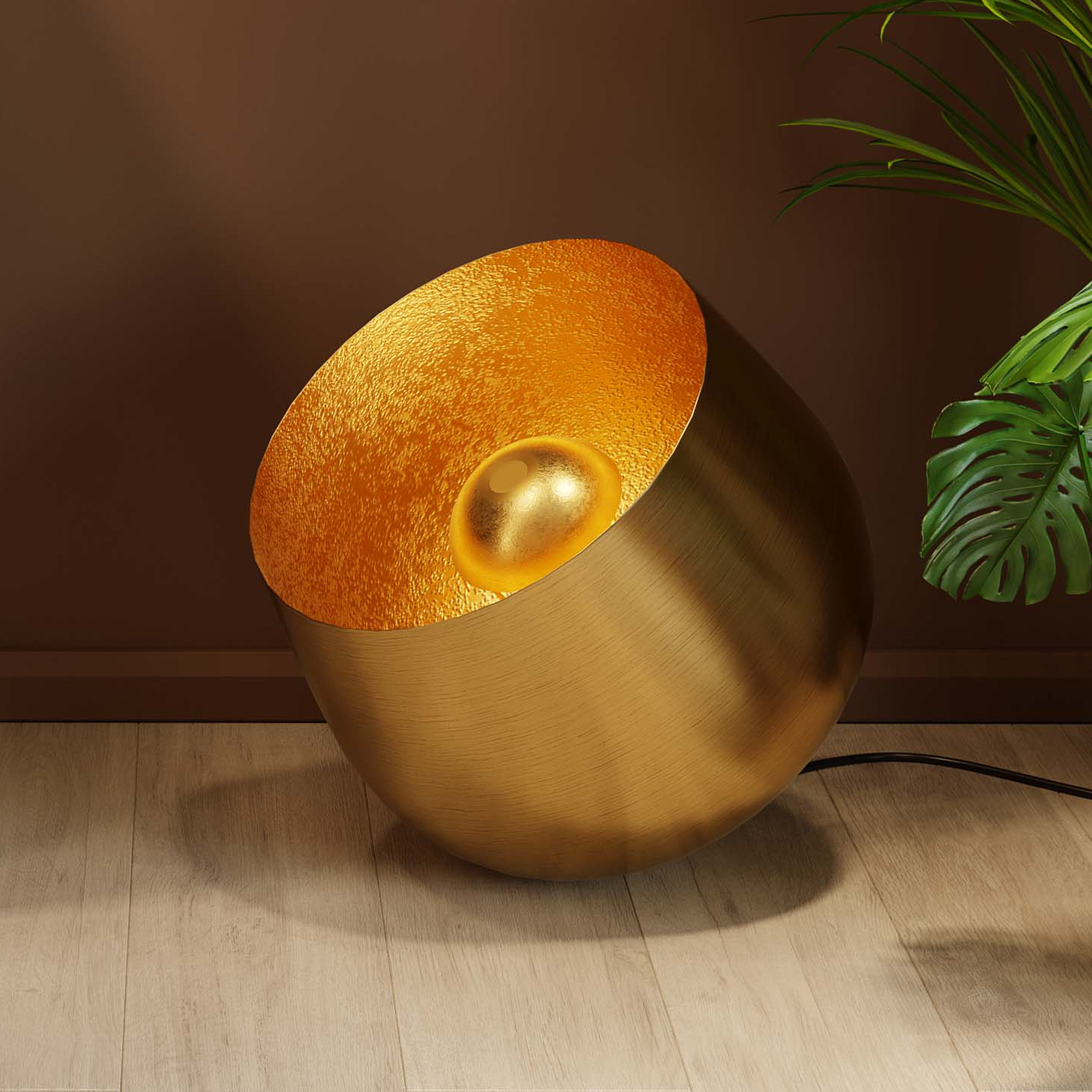 KARE Apollon gulvlampe, guld, Ø 50 cm