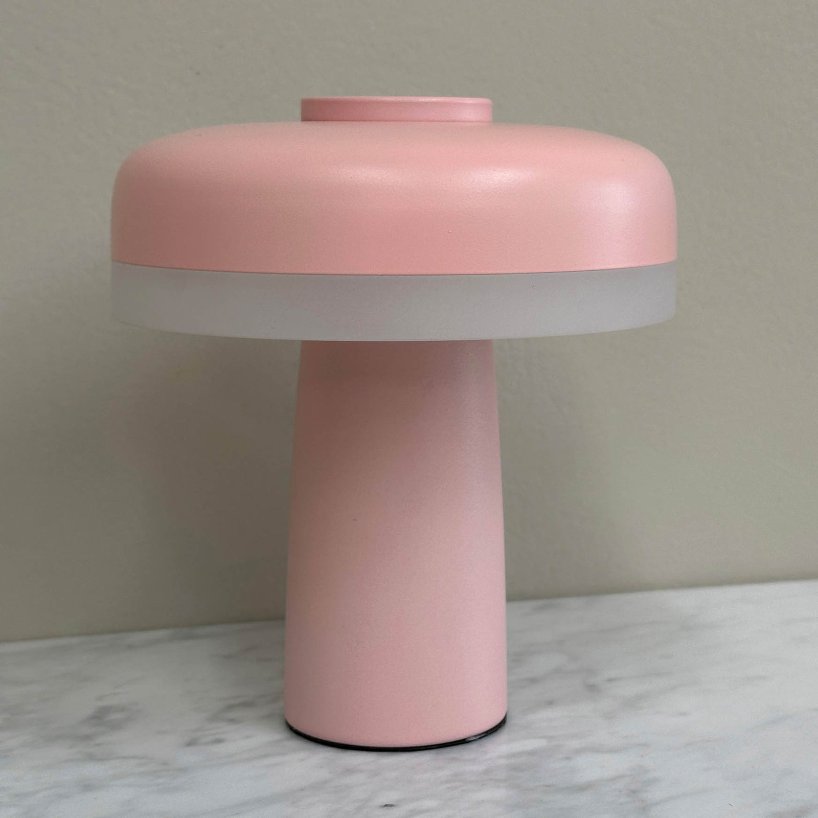 Dyberg Larsen LED table lamp Porter, pink, height 16 cm