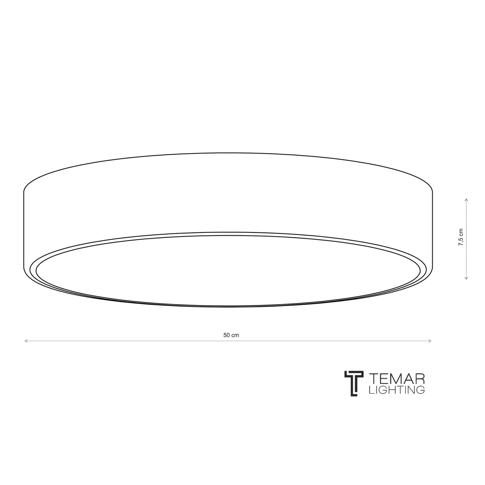 Candeeiro de teto Cleo, Ø 50 cm, IP54, preto, metal, E27 Candeeiro de teto Cleo, Ø 50 cm, IP54, preto, metal, E27