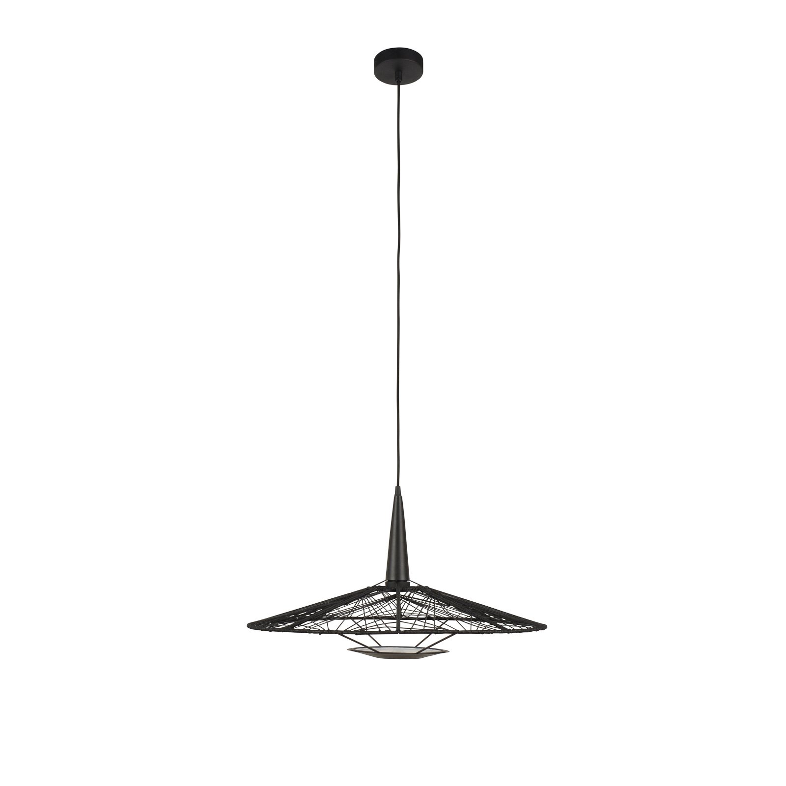 Forestier Carpa M hanglamp, zwart, Ø 60 cm