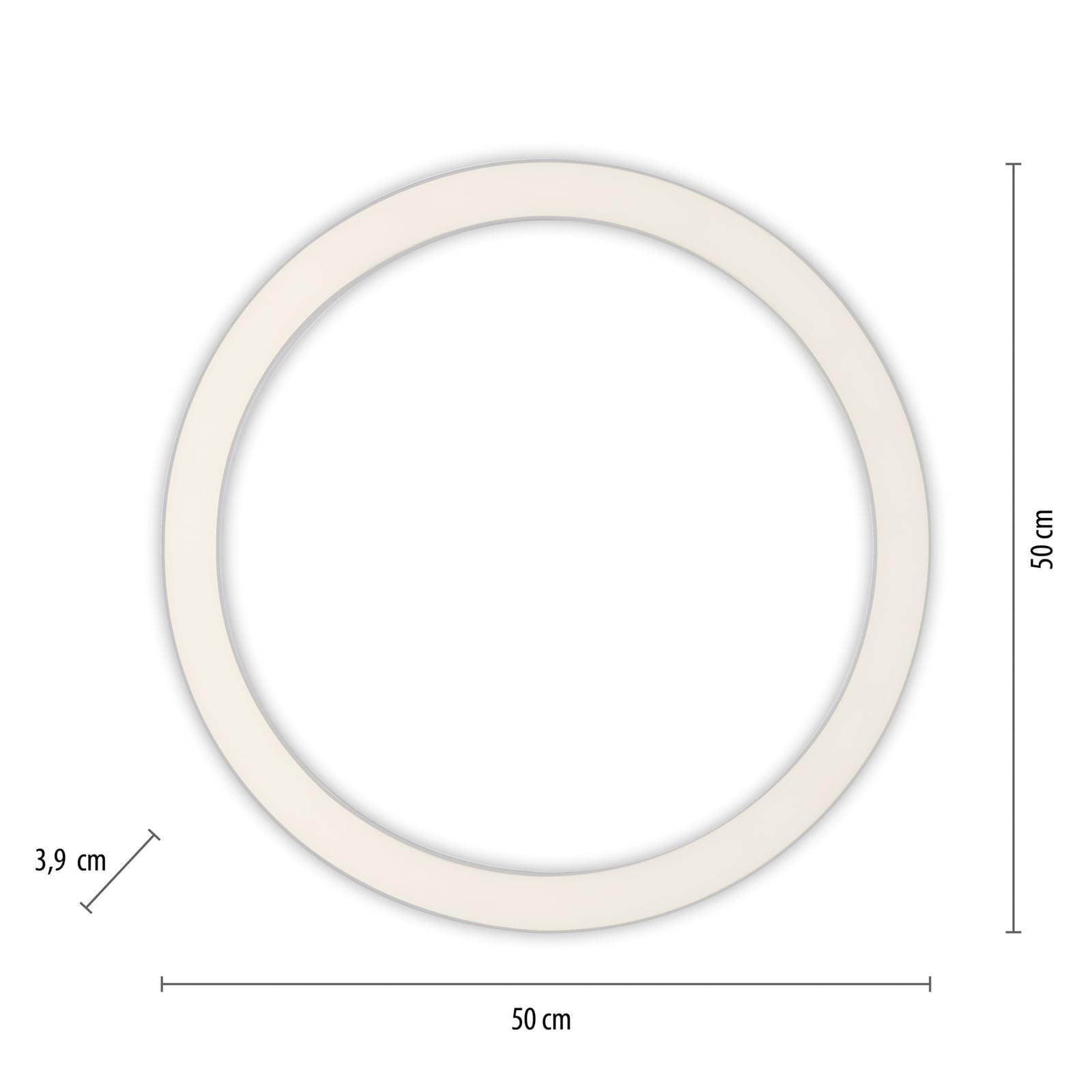 Plafonnier LED Lines Round, couleur diamant, Ø 50 cm, CCT - PURE Plafonnier LED Lines Round, couleur diamant, Ø 50 cm, CCT - PURE