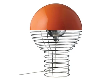 Wire Lampa Stołowa Ø40 Chrome/Orange - Verpan