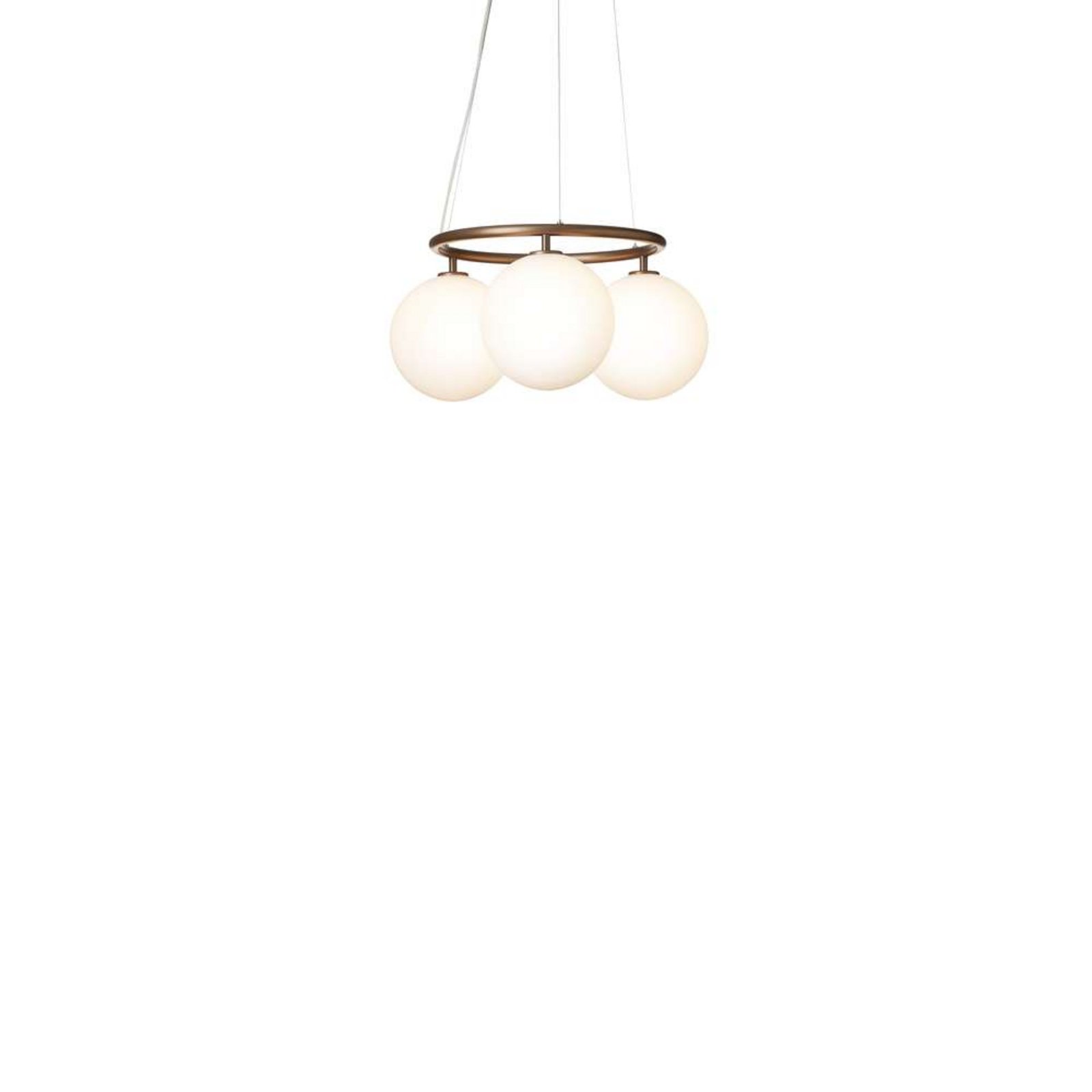 Nuura Kronleuchter Miira 3 Circular, Ø 54 cm, bronze/opal