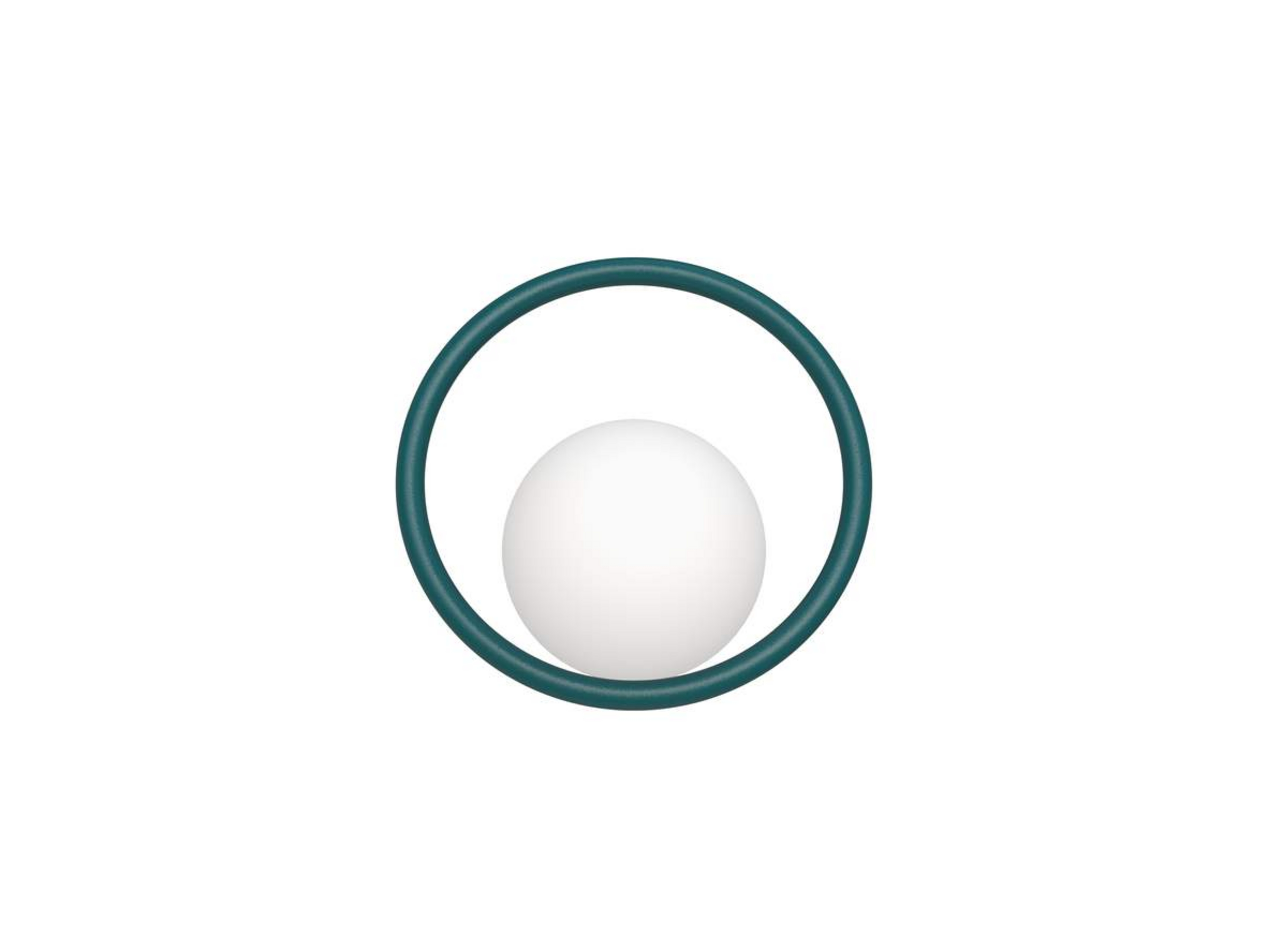 Hula Hoop Wandleuchte Peacock Green - Swedish Ninja