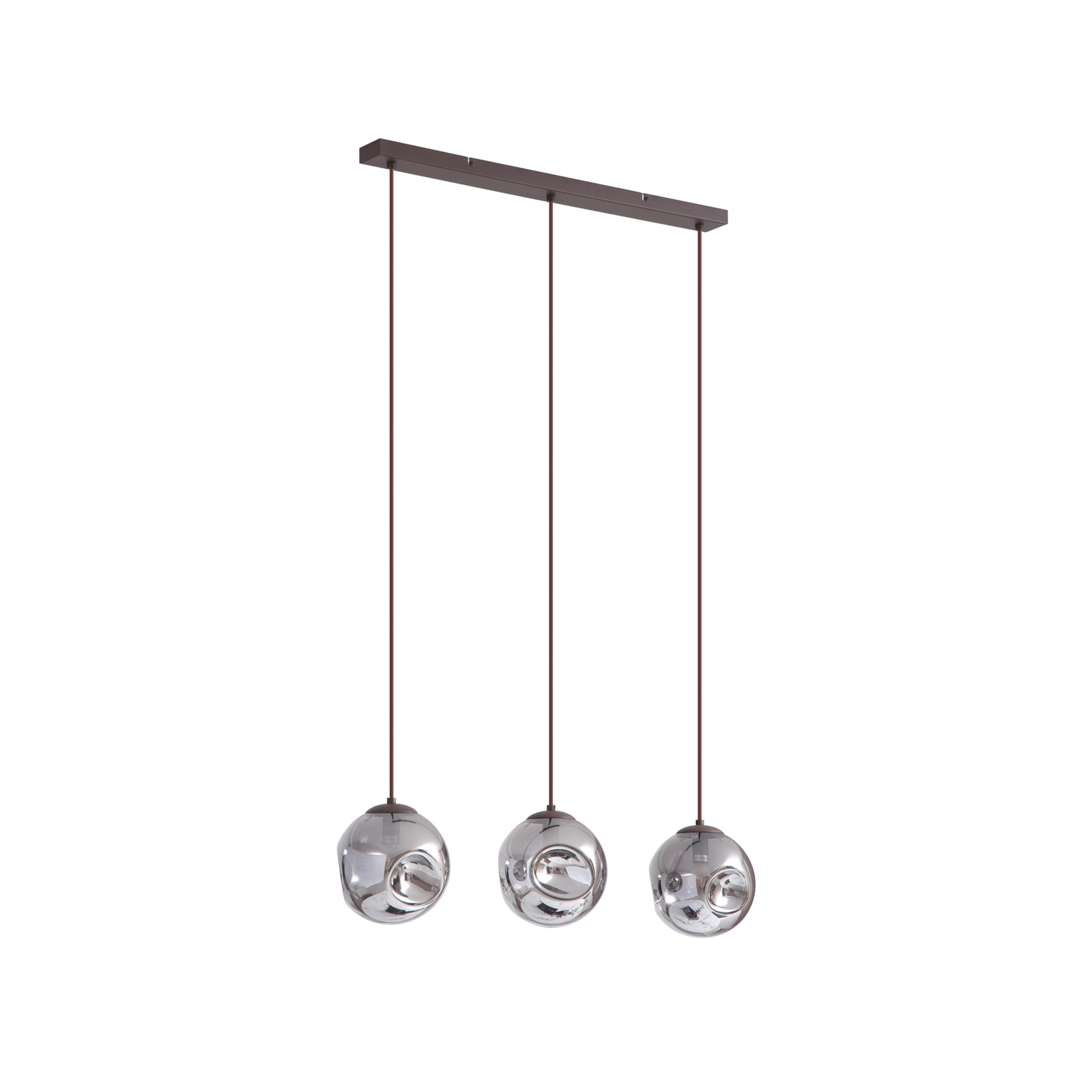 Lindby Valentina hanglamp glas, lineair, 3-lamps
