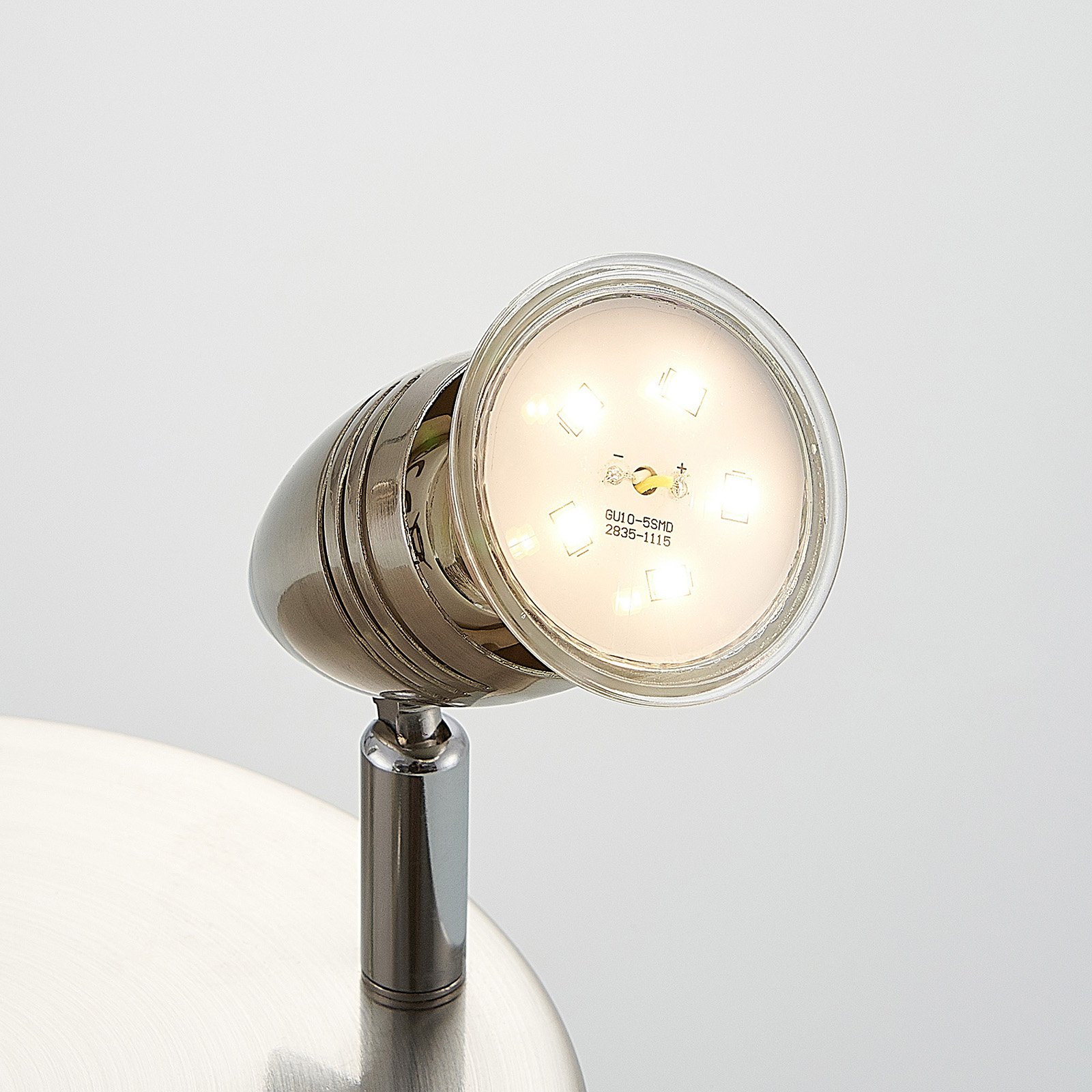 ELC Kalean downlight, nickel, 3-bulb