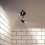 LEDVANCE Spot pour plafond LED GU10, à 2 lampes, noir