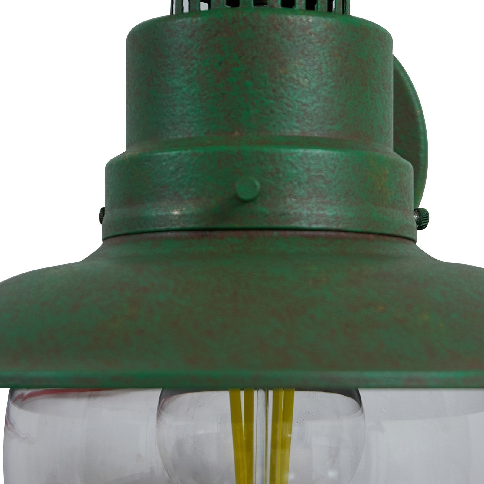Lindby Celinor vanjska zidna svjetiljka, zelena, čelik, Ø 15 cm