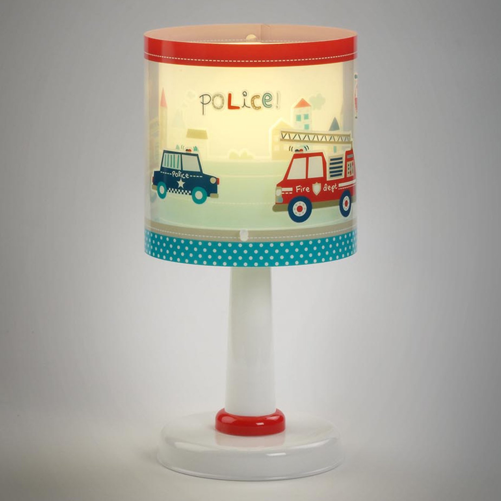 Lámpara de mesa infantil Policia con motivo