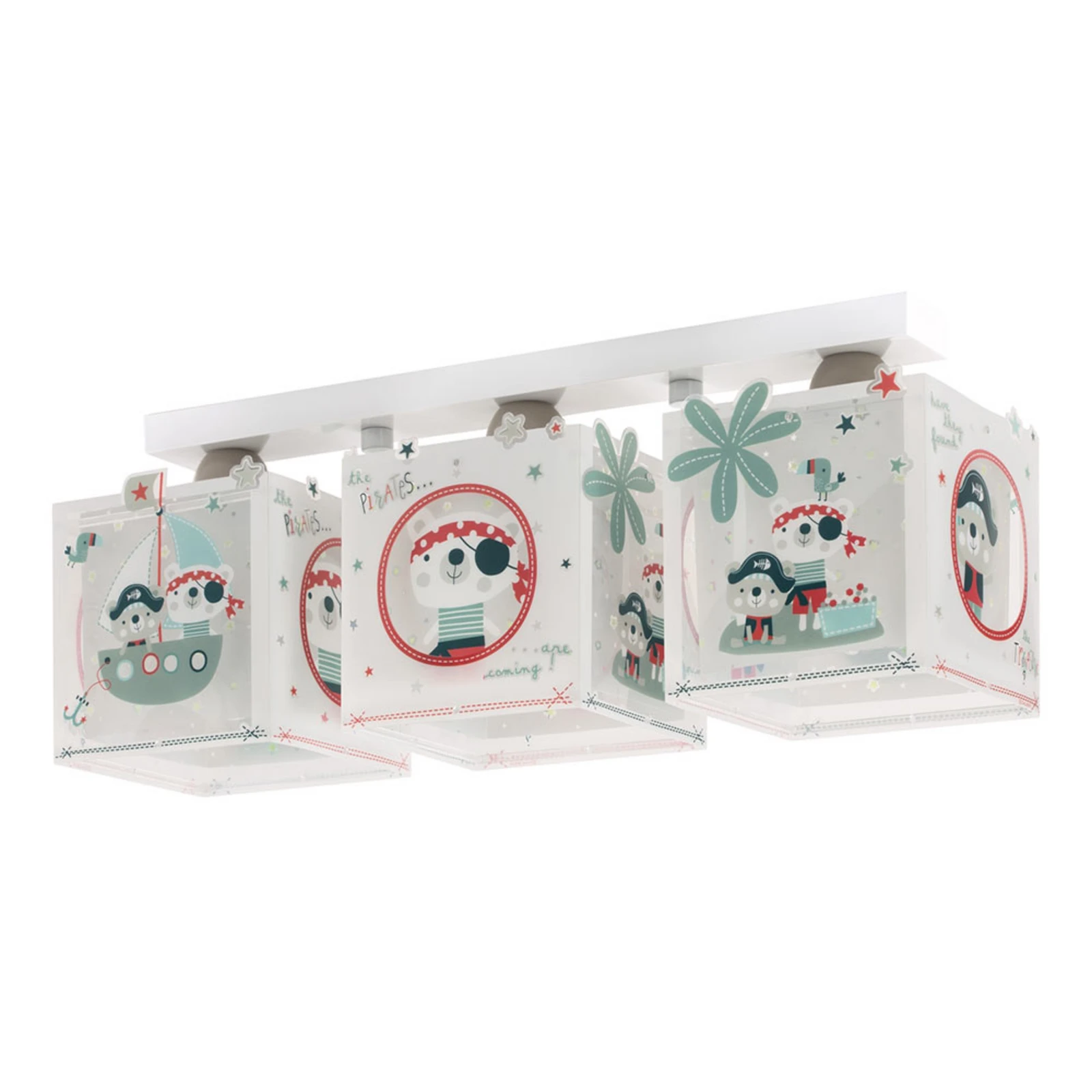 3-bulb ceiling lamp Pirates for the children's room
