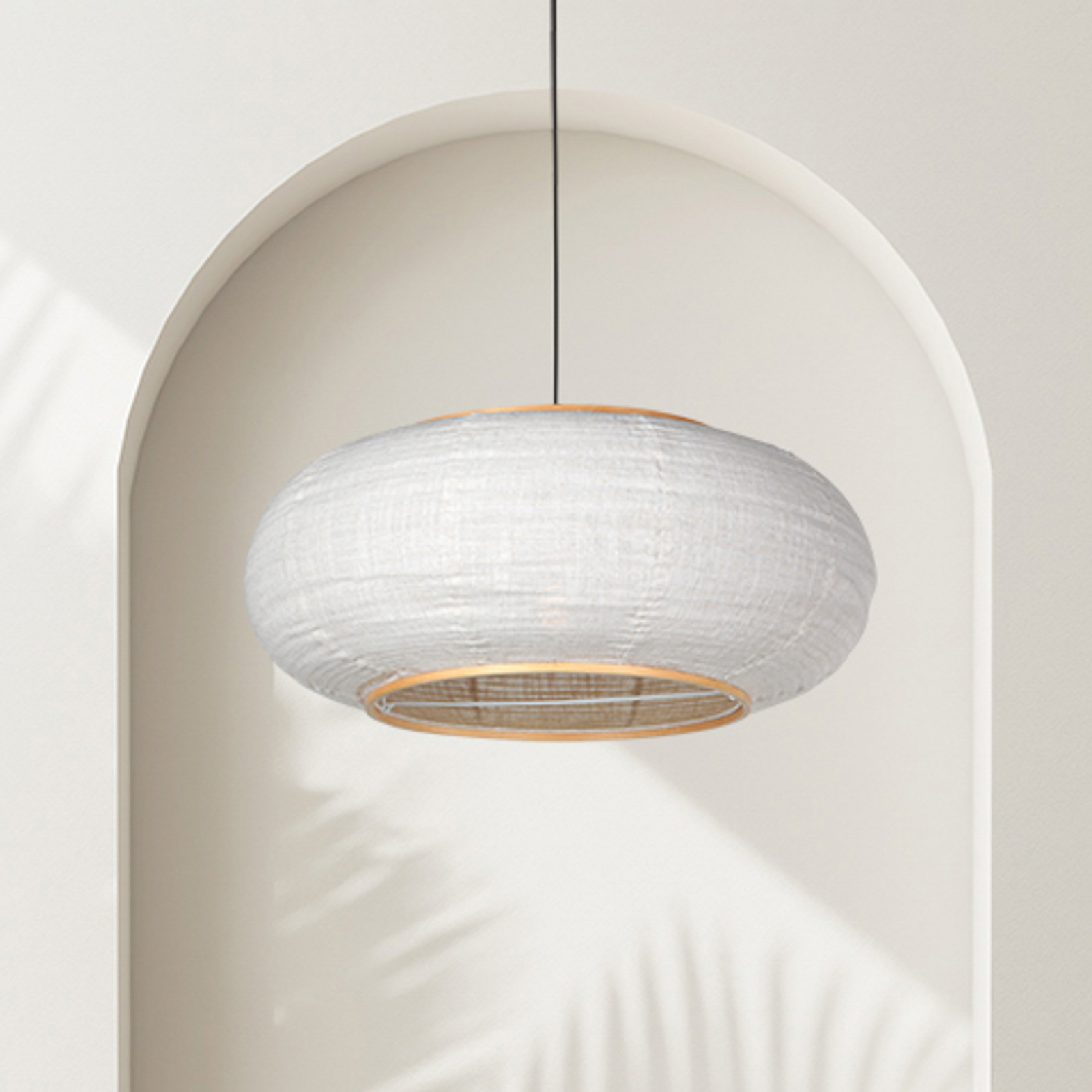 Sparkled Light -riippuvalaisin, musta/harmaa pellava, Ø 60 cm