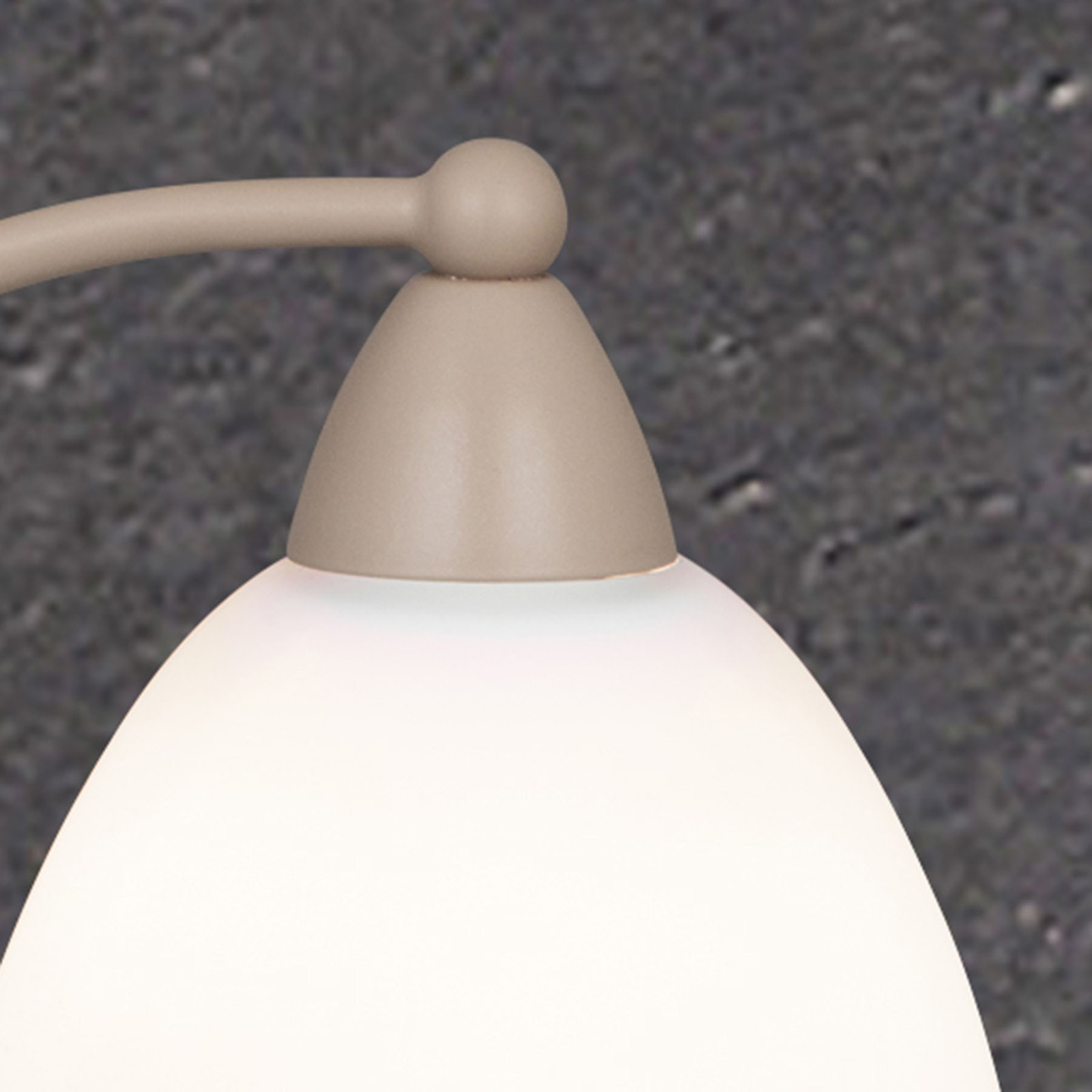 1795/1L bordlampe satinert hvit, havana beige