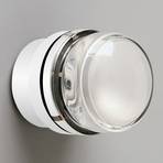 Fresnel - wall light with glass lens, white - IP44