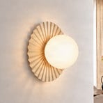 Wandleuchte Fiore, grau-beige, Höhe 30 cm, Glas