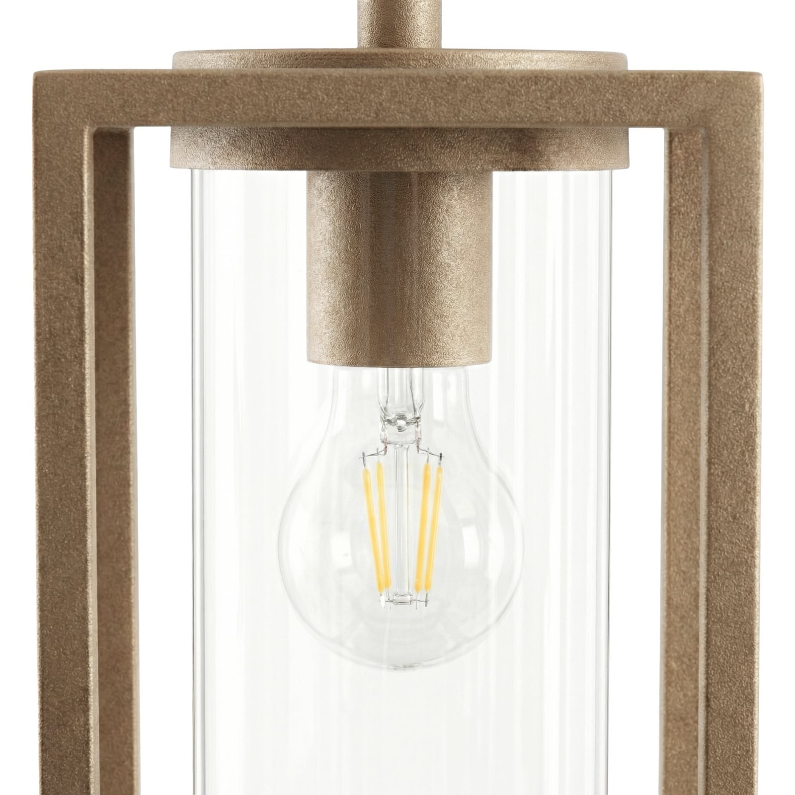 Ferda vanjska viseća svjetiljka, E27, smeđa, staklo IP44 - Lucande