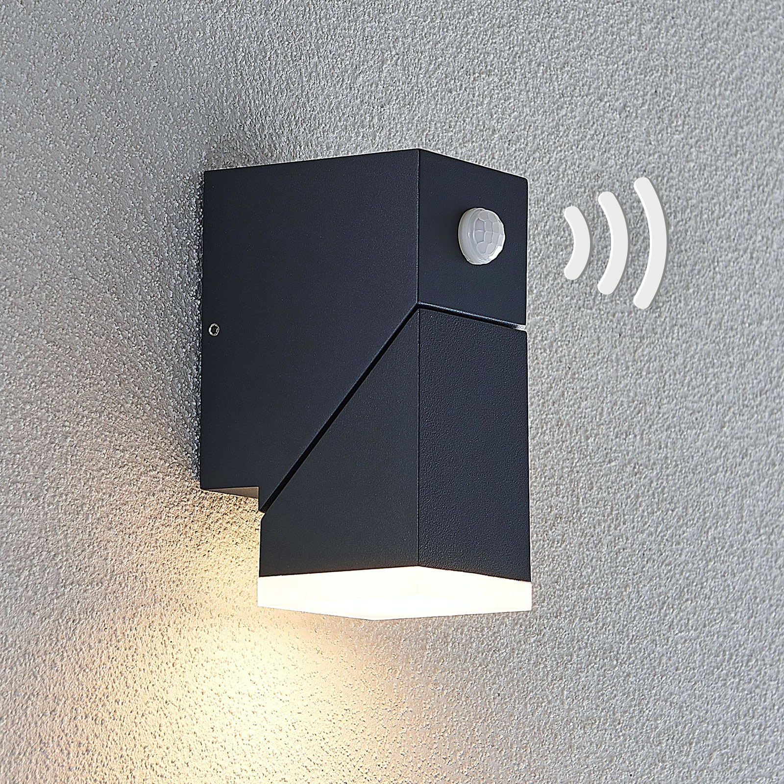 Sally Down LED Buiten Wandlamp w/sensor Grey - Lindby