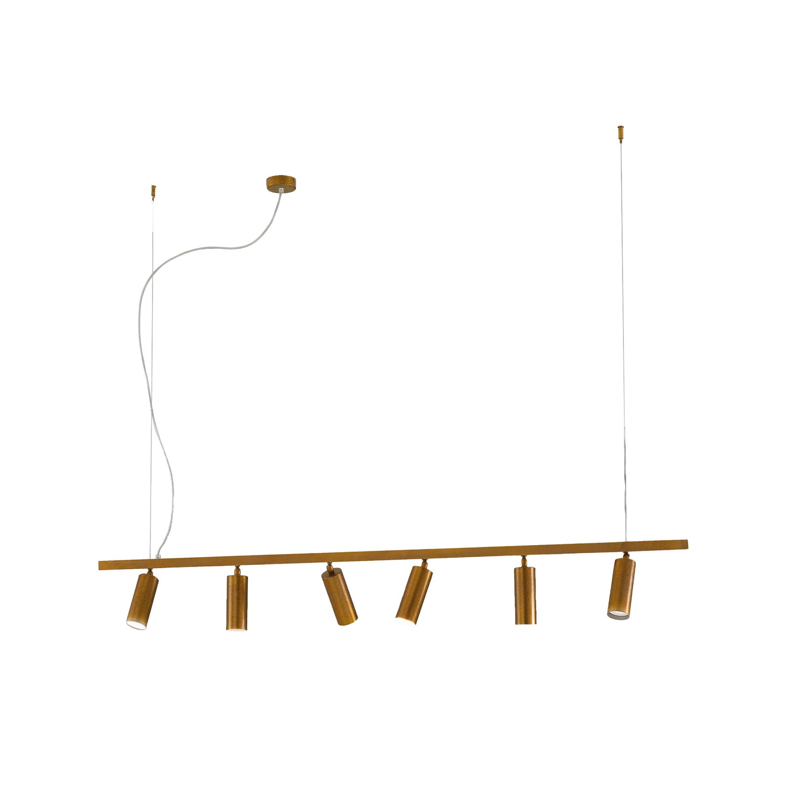 Pendant light 7532, burnished brass, 6-bulb, GU10 Pendant light 7532, burnished brass, 6-bulb, GU10