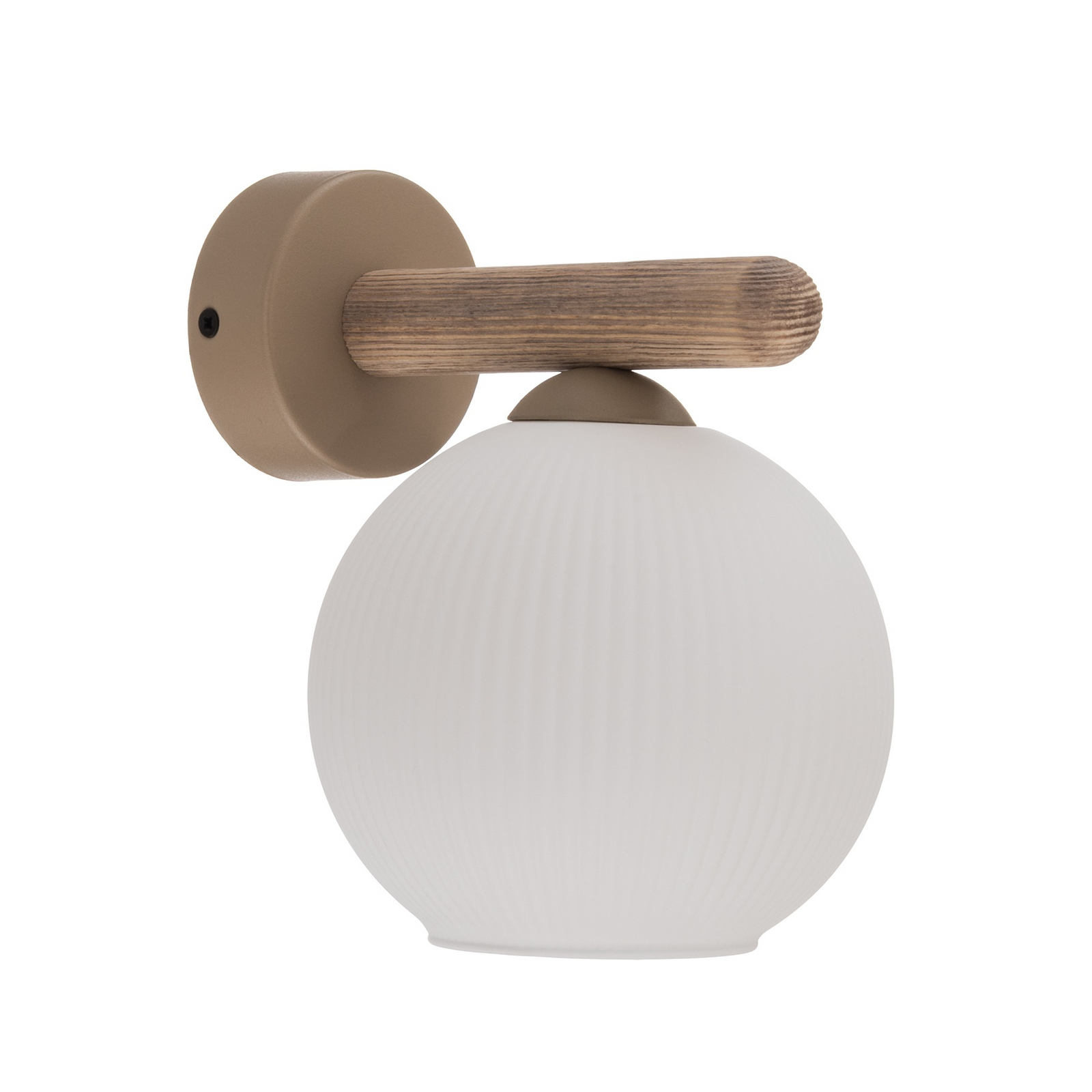 Væglampe Virlo, træ, opalglas, højde 20 cm, E14