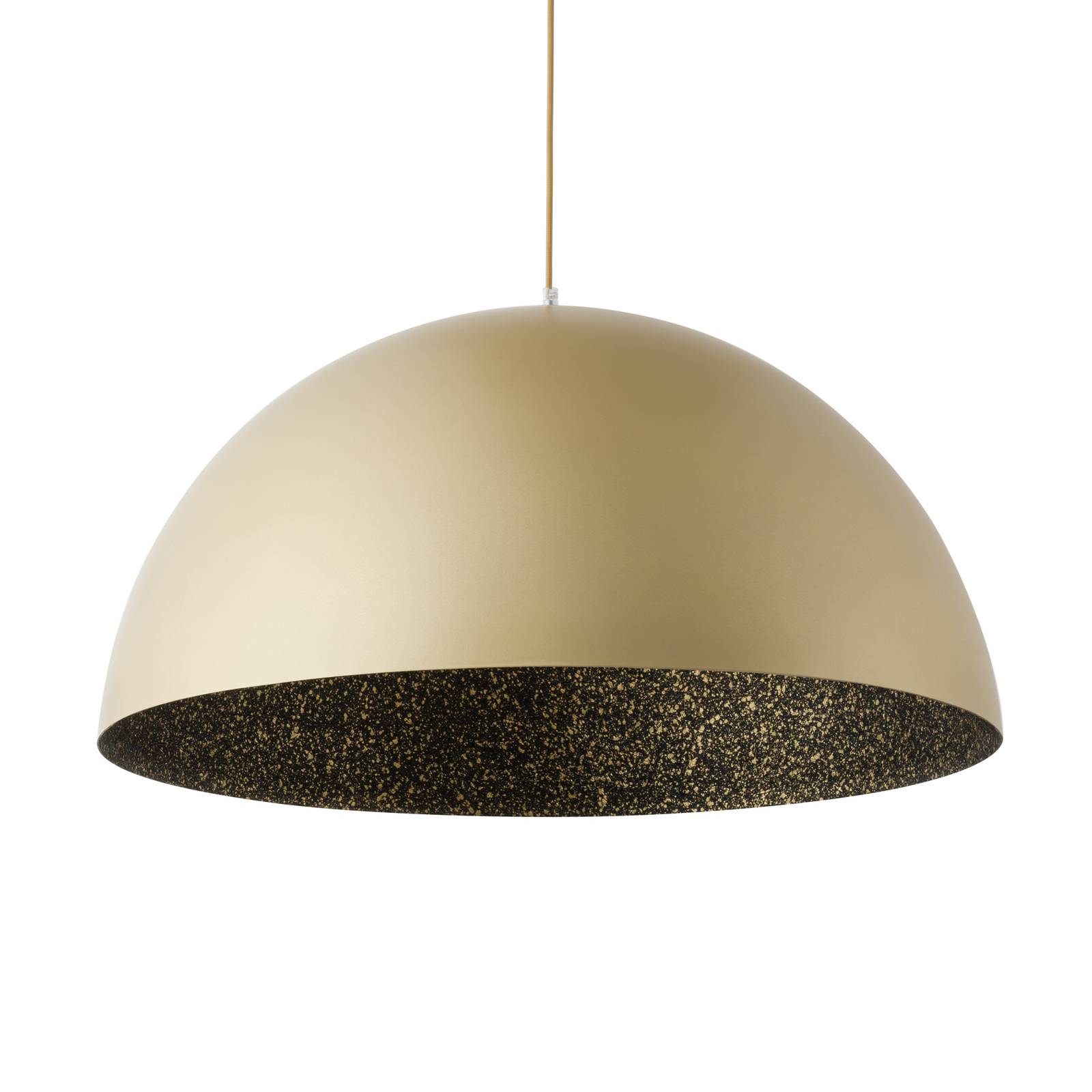 Hänglampa Fera, guld/svart spräcklig, Ø 50 cm