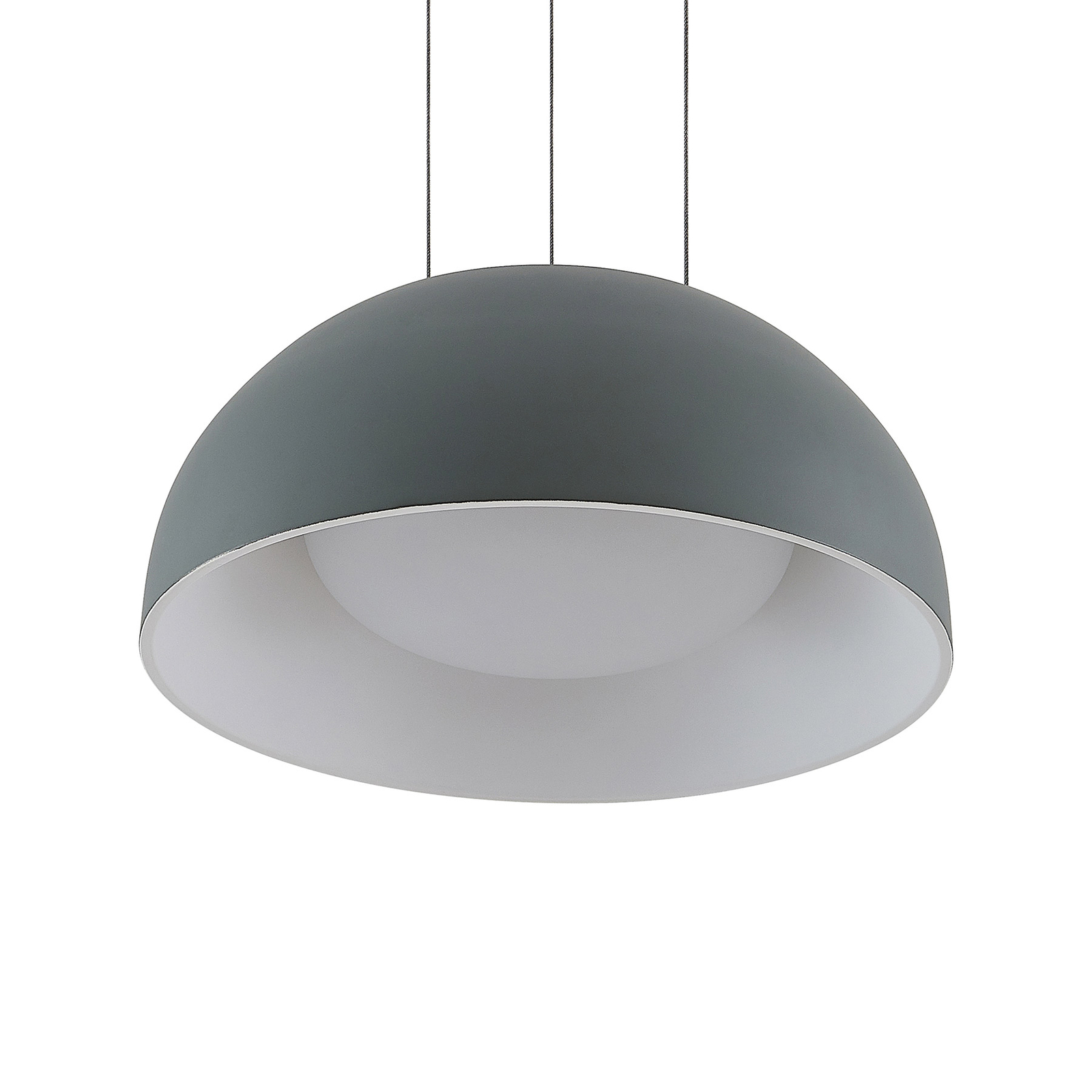 Lindby Juliven LED hanging light, grey, 32 cm