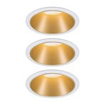 Cole LED spot, gold-white, set of 3 - Paulmann
