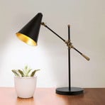 Tischleuchte Nelu, schwarz, Höhe 60 cm, Metall, justierbar