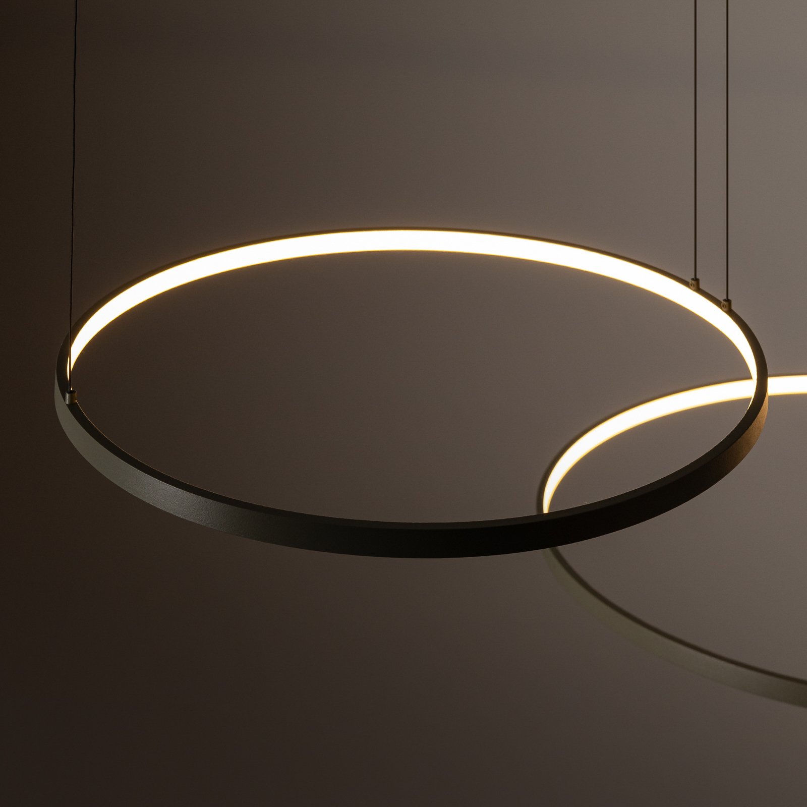 LED-Hängeleuchte CIRCOLO, olivgrün, Ø 30/45/60 cm, 3-flammig