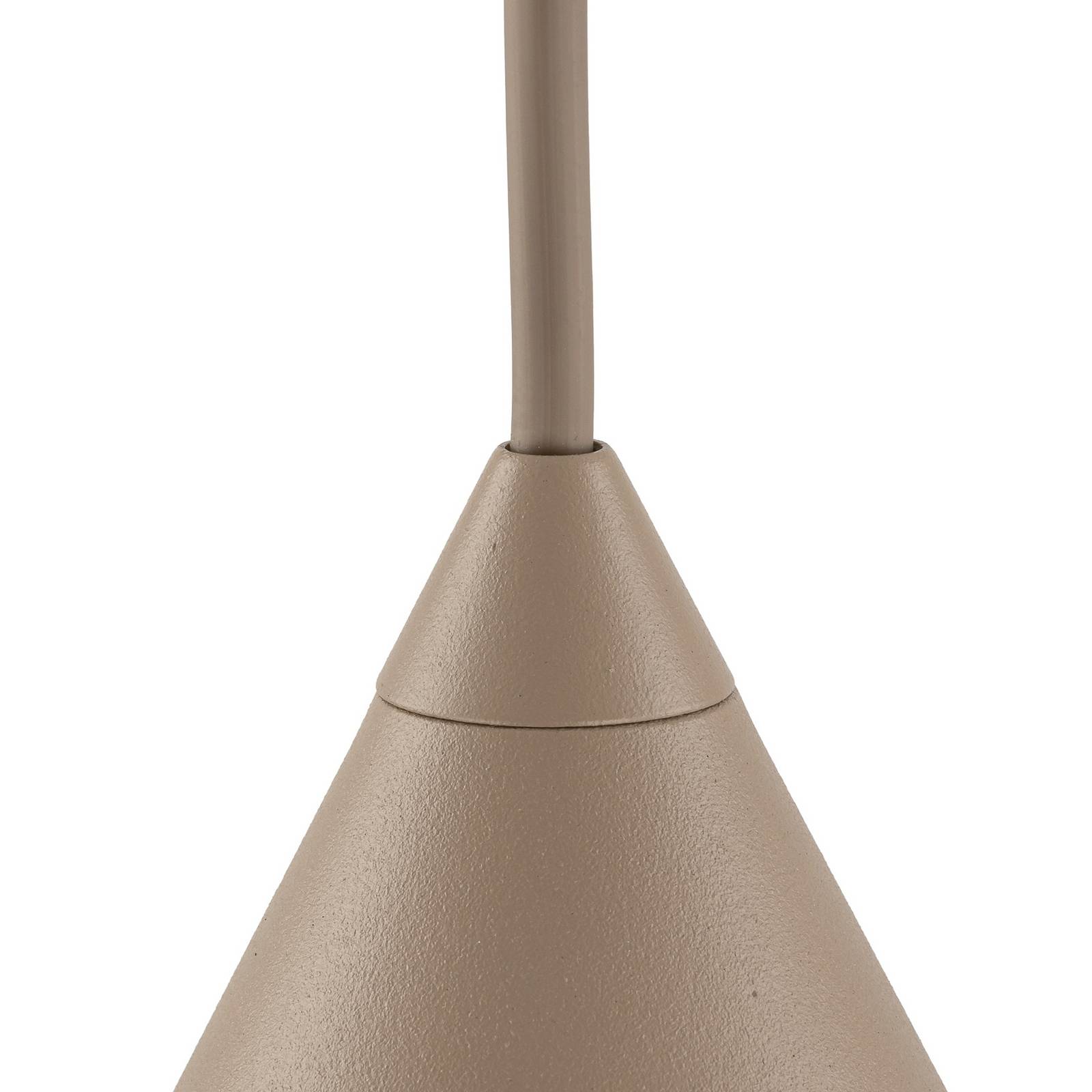 Żyrandol Cono, 1-punktowa, Ø 25 cm, piaskowa, E27